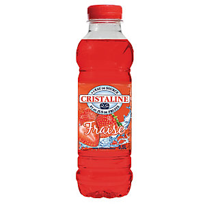 CRISTALINE Gearomatiseerd plat water, aardbeiensmaak - flesje van 50 cl
