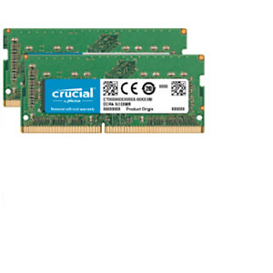 Crucial 32GB DDR4-2400, 32 GB, 2 x 16 GB, DDR4, 2400 MHz, SO-DIMM CT2K16G4S24AM