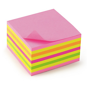 Cube Post-it® néon rose