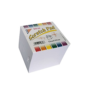 Cubo per appunti collato, Bianco Cubo per appunti collato, Bianco