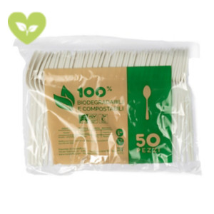 Cucchiaino monouso in CPLA, Biodegradibile e Compostabile, Bianco Avorio (confezione 1.000 pezzi) Cucchiaino monouso in CPLA, Biodegradibile e Compostabile, Bianco Avorio (confezione 1.000 pezzi)