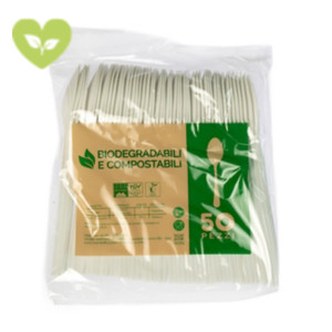 Cucchiaio monouso in CPLA, Biodegradibile e Compostabile, Bianco Avorio (confezione 1.000 pezzi) Cucchiaio monouso in CPLA, Biodegradibile e Compostabile, Bianco Avorio (confezione 1.000 pezzi)