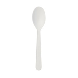 Cucchiaio monouso in CPLA, Biodegradibile e Compostabile, Bianco Avorio (confezione 1000 pezzi)