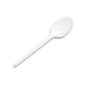 Cucchiaio monouso in PS, Riciclabile, 17 cm, Bianco (confezione 3.000 pezzi)