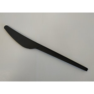 Cuchillo 168 mm negro fabricado en PLA 50 unid