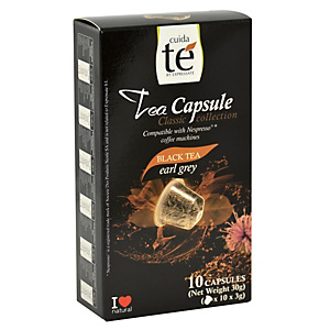 Cuida té Earl Grey Té negro en cápsulas, 10 dosis, 30 g Cuida té Earl Grey Té negro en cápsulas, 10 dosis, 30 g