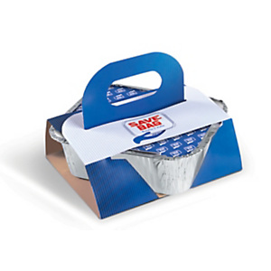 CUKI Vaschetta in alluminio SAVE BAG R31L, 14,4 x 11,9 x 4,4 cm, Capacità 515 cc (confezione 50 pezzi) CUKI Vaschetta in alluminio SAVE BAG R31L, 14,4 x 11,9 x 4,4 cm, Capacità 515 cc (confezione 50 pezzi)