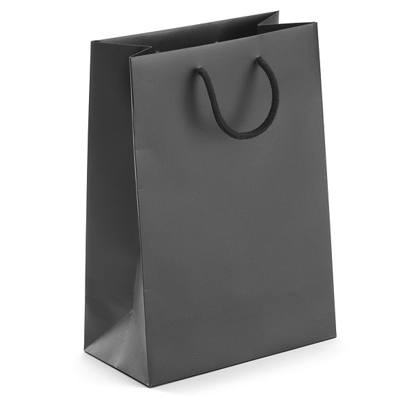 Czarna torba powlekana matowa o wypukłej teksturze 300 x 250 x 100 mm - 2