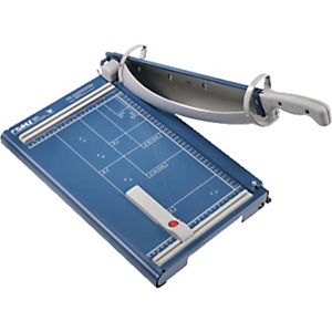 Dahle Professional Guillotina de oficina, placa protectora giratoria, 360 mm, materiales diversos, azul