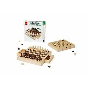 DAL NEGRO, Giochi di società , Scacchi dama tria basic, 053907 DAL NEGRO, Giochi di società , Scacchi dama tria basic, 053907