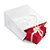 Darčeková taška z lesklého papiera biela 120x160x70 mm - 1