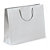 Darčeková taška z matného papiera, 400 x 320 x 120 mm strieborná | RAJA - 1