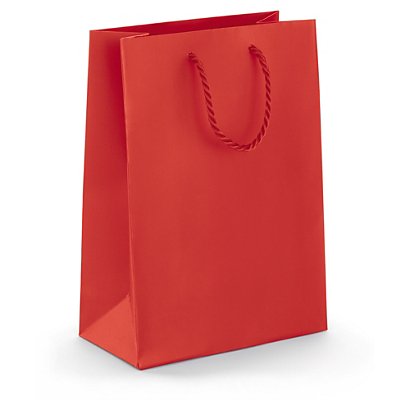 Darčekové tašky z matného papiera, 190 x 270 x 100 mm, červená - 1