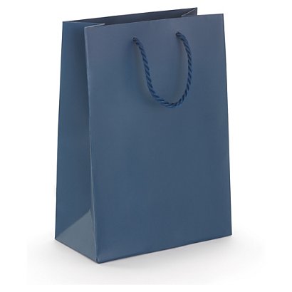 Darčekové tašky z matného papiera, 190 x 270 x 100 mm, modrá - 1