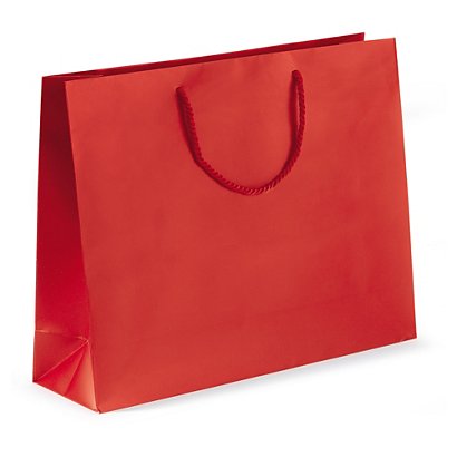 Darčekové tašky z matného papiera, 400 x 320 x 120 mm, červená - 1