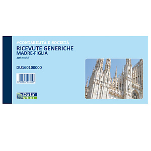 DATA UFFICIO Blocco ricevute generiche madre figlia - 100 pagine - 10 x 21,5 cm - DU160100000 DATA UFFICIO Blocco ricevute generiche madre figlia - 100 pagine - 10 x 21,5 cm - DU160100000