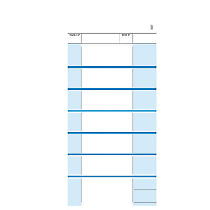 DATA UFFICIO Comande a 7 tagliandi - snap 2 copie autoric. - 23 x 10,5 cm - DU16197T000 - conf. 100 pezzi DATA UFFICIO Comande a 7 tagliandi - snap 2 copie autoric. - 23 x 10,5 cm - DU16197T000 - conf. 100 pezzi
