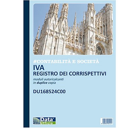 DATA UFFICIO Registro corrispettivi mensili - 24/2 autoricalcante - DU168524C00 - 1