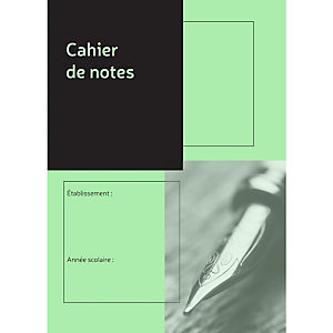 LE DAUPHIN Cahier de notes, matières préimprimées, 297X210, 16 pages - Couleurs assorties