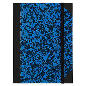 LE DAUPHIN Carnet Marbre 220x170, 192 pages lignées - Bleu