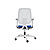 Dauphin Fauteuil de bureau ergonomique Speed-O - dossier résille et piètement coloris Blanc - assise coloris Bleu - 3