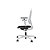 Dauphin Fauteuil de bureau ergonomique Speed-O - dossier résille et piètement coloris Blanc - assise coloris Noir - 2