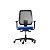 Dauphin Fauteuil de bureau ergonomique Speed-O - dossier résille et piètement coloris Noir - assise coloris Bleu - 1