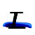 Dauphin Fauteuil de bureau ergonomique Speed-O - dossier résille et piètement coloris Noir - assise coloris Bleu - 4