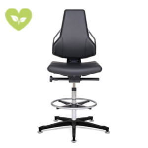DAUPHIN HUMAN DESIGN GROUP Sgabello operativo ergonomico fisso, Industry Tec Identity, Similpelle ignifuga, Nero DAUPHIN HUMAN DESIGN GROUP Sgabello operativo ergonomico fisso, Industry Tec Identity, Similpelle ignifuga, Nero
