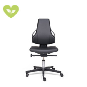 DAUPHIN HUMAN DESIGN GROUP Sgabello operativo ergonomico su ruote, Industry Tec Identity, Similpelle ignifuga, Nero DAUPHIN HUMAN DESIGN GROUP Sgabello operativo ergonomico su ruote, Industry Tec Identity, Similpelle ignifuga, Nero