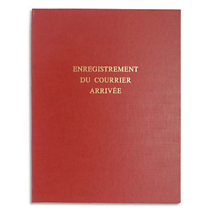 LE DAUPHIN Piqûre pour enregistrement du courrier arrivée 80 pages couverture Rouge en 24x32cm LE DAUPHIN Piqûre pour enregistrement du courrier arrivée 80 pages couverture Rouge en 24x32cm