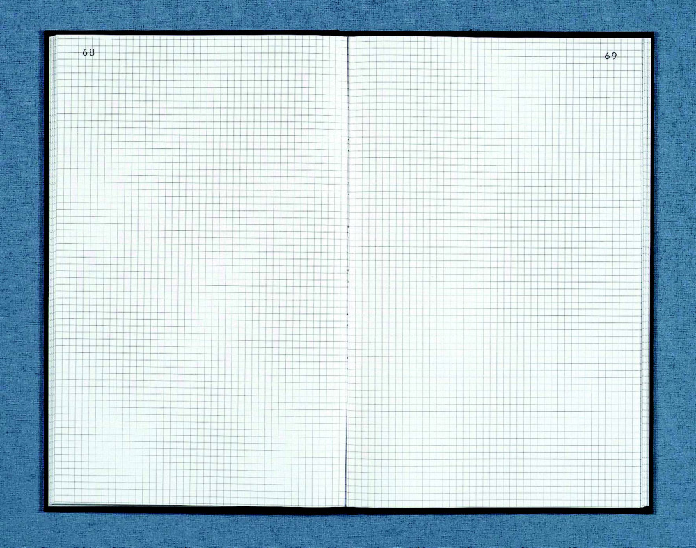 Dauphin Registre toilé folioté 22,5X35 cm, 200 pages quadrillées 5x5 - Couverture noire
