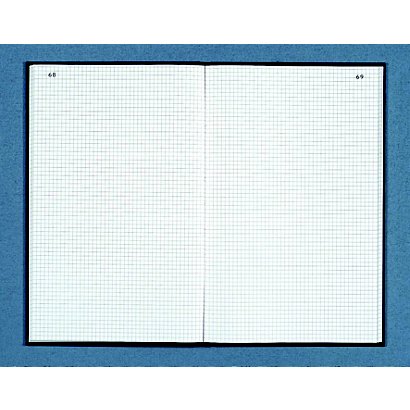 Dauphin Registre toilé folioté A4 (297x 210 mm) 200 pages quadrillées 5x5 - Couverture noire