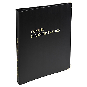 LE DAUPHIN Reliure luxe avec recharge 297X210 Conseil d'administration 100 feuillets foliotés 90g + 2 gardes - Noir LE DAUPHIN Reliure luxe avec recharge 297X210 Conseil d'administration 100 feuillets foliotés 90g + 2 gardes - Noir