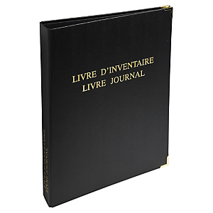 LE DAUPHIN Reliure luxe avec recharge 297X210 Livre d'inventaire + Livre journal 150 feuillets foliotés 90g + 2 gardes - Noir LE DAUPHIN Reliure luxe avec recharge 297X210 Livre d'inventaire + Livre journal 150 feuillets foliotés 90g + 2 gardes - Noir