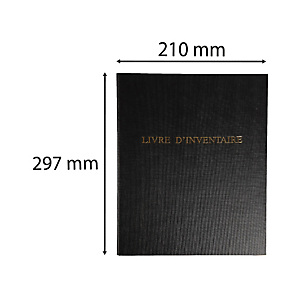 LE DAUPHIN Reliure standard avec recharge 297X210 Livre d'inventaire 100 feuillets foliotés 80g + garde - Noir LE DAUPHIN Reliure standard avec recharge 297X210 Livre d'inventaire 100 feuillets foliotés 80g + garde - Noir