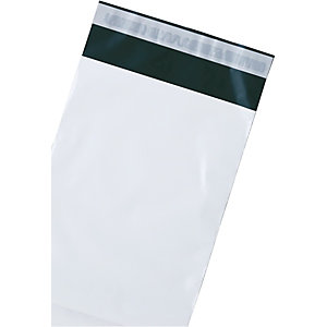Debatin DEBAPOST™ Bolsas de plástico premium para envío por correo, 245 x 320 mm, sello único, blanco, paquete de 100