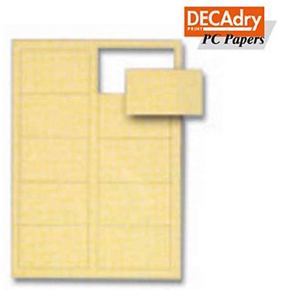 DECAdry Biglietti da visita - Pergamena oro - 165 g/mq (confezione 120 pezzi)