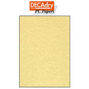 DECAdry Carta da lettere A4 per fotocopie e stampe, 95 g/m², Pergamena Oro (confezione 25 fogli) DECAdry Carta da lettere A4 per fotocopie e stampe, 95 g/m², Pergamena Oro (confezione 25 fogli)