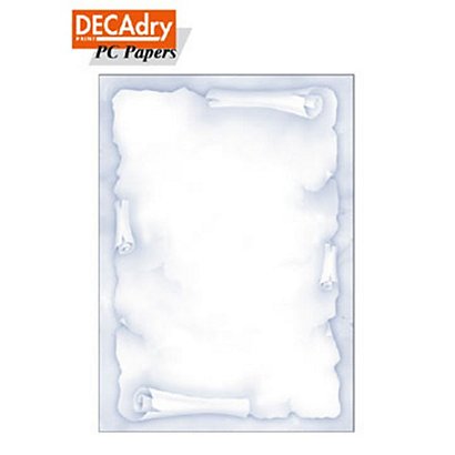 DECAdry Carta a tema A4 per Fotocopiatrici, Stampanti Laser e Inkjet, 90  g/m², Pergamena Blu (confezione 20 fogli) - Carta a Tema e Carta Decorata