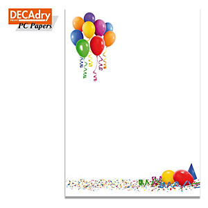 DECAdry Carta a tema A4 per fotocopie e stampe, 90 g/m², Palloncini (confezione 20 fogli) DECAdry Carta a tema A4 per fotocopie e stampe, 90 g/m², Palloncini (confezione 20 fogli)