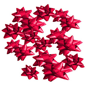 Decorazioni per pacco regalo, Stelline Rosse, Dimensioni 14 mm (confezione 100 pezzi) Decorazioni per pacco regalo, Stelline Rosse, Dimensioni 14 mm (confezione 100 pezzi)