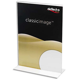 DEFLECTO Porte-affiche transparent pour documents A4 portrait droit transparente