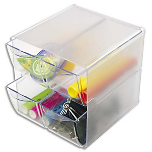 DEFLECTO Système modulable Cube 4 tiroirs en polystyrène - Dim. : L15,2 x H15,2 x P18,2 cm transparent DEFLECTO Système modulable Cube 4 tiroirs en polystyrène - Dim. : L15,2 x H15,2 x P18,2 cm transparent