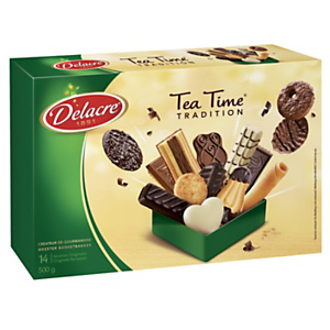 DELACRE Boîte biscuits secs Tea Time - 500 g DELACRE Boîte biscuits secs Tea Time - 500 g