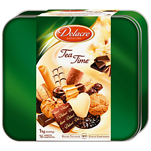 DELACRE Boîte biscuits Tea Time - 1kg DELACRE Boîte biscuits Tea Time - 1kg