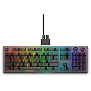 DELL Alienware AW920K, Taille réelle (100 %), Avec fil &sans fil, USB + RF Wireless + Bluetooth, Clavier mécanique, LED RGB, Gris AW920K-G-WW DELL Alienware AW920K, Taille réelle (100 %), Avec fil &sans fil, USB + RF Wireless + Bluetooth, Clavier mécanique, LED RGB, Gris AW920K-G-WW
