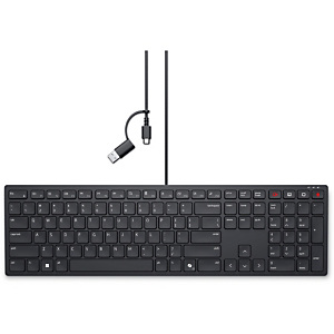 DELL KB525C, Taille réelle (100 %), Avec fil, USB, Plunger key switch, AZERTY, Noir KB525C-FR-EMEA DELL KB525C, Taille réelle (100 %), Avec fil, USB, Plunger key switch, AZERTY, Noir KB525C-FR-EMEA