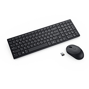 DELL KM555, Sans fil, RF sans fil + Bluetooth, Plunger key switch, AZERTY, Noir, Souris incluse KM555-BLK-FR DELL KM555, Sans fil, RF sans fil + Bluetooth, Plunger key switch, AZERTY, Noir, Souris incluse KM555-BLK-FR