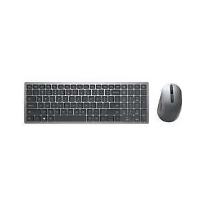 Dell Ratón y teclado inalámbricos multidispositivo - KM7120W - español (QWERTY), Completo (100%), RF Wireless + Bluetooth, QWERTY, Gris, Titanio, Ratón incluido KM7120W-GY-SPN